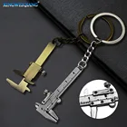 Мини Портативный цинковый сплав металлическая модель моделирования Линейка-слайд штангенциркуль брелок Универсальный автомобильный брелок