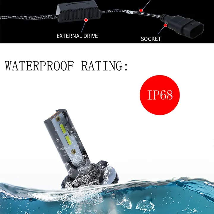 2 шт. healihght led h7 h4 светодиодные лампы h1 h3 880 h11 9005 9006 5202 9012 9004 9007 h13 h15 автомобильный светильник с чипом csp Авто 6000K светодиодный мини-с can-bus
