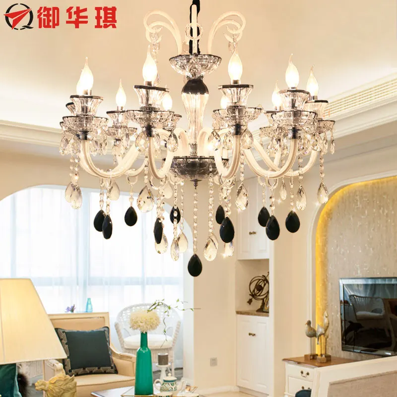 

Modern Crystal Luxury European Candel Glass Chandelier for Living Room Decor