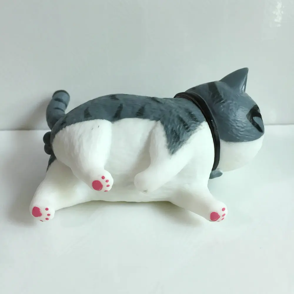 Милые животные серый белый толстый кот мультфильм рисунок для ребенка девочка