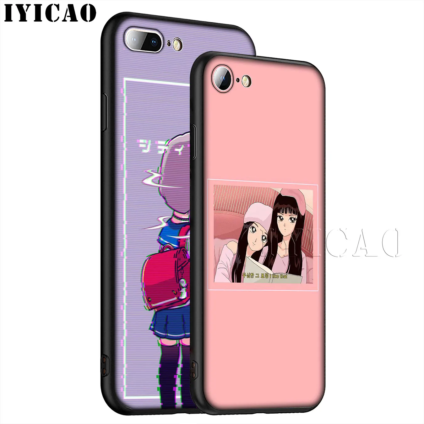 IYICAO Japanese anime Love Friend ART Soft Silicone Phone Case for iPhone XR X XS 11 Pro Max 6 6S 7 8 Plus 5 5S SE 10 Cover |