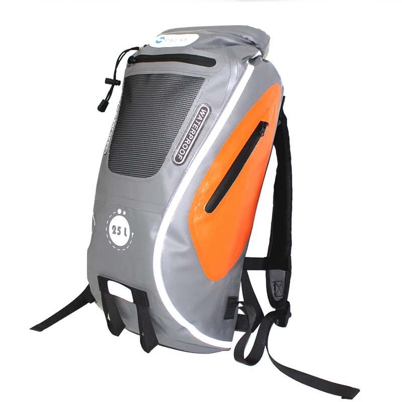 25L Big Capacity Reflective Profession Hiking Backpack Waterproof PVC Travel Bags Functional Beach River Tracing Sailing Dry Bag