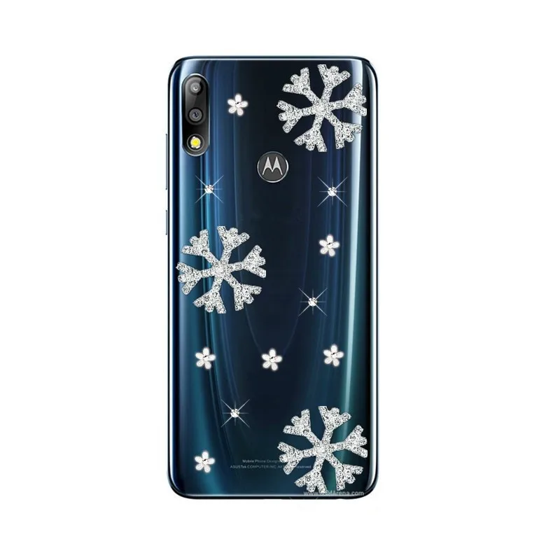 Чехол для Motorola One Power прозрачный чехол с рисунком павлина и стразами P30 Android 8