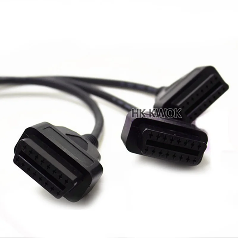 Прямой 16 Pin OBD 1 3 разветвитель кабеля удлинительные шнуры от штекера до тройного