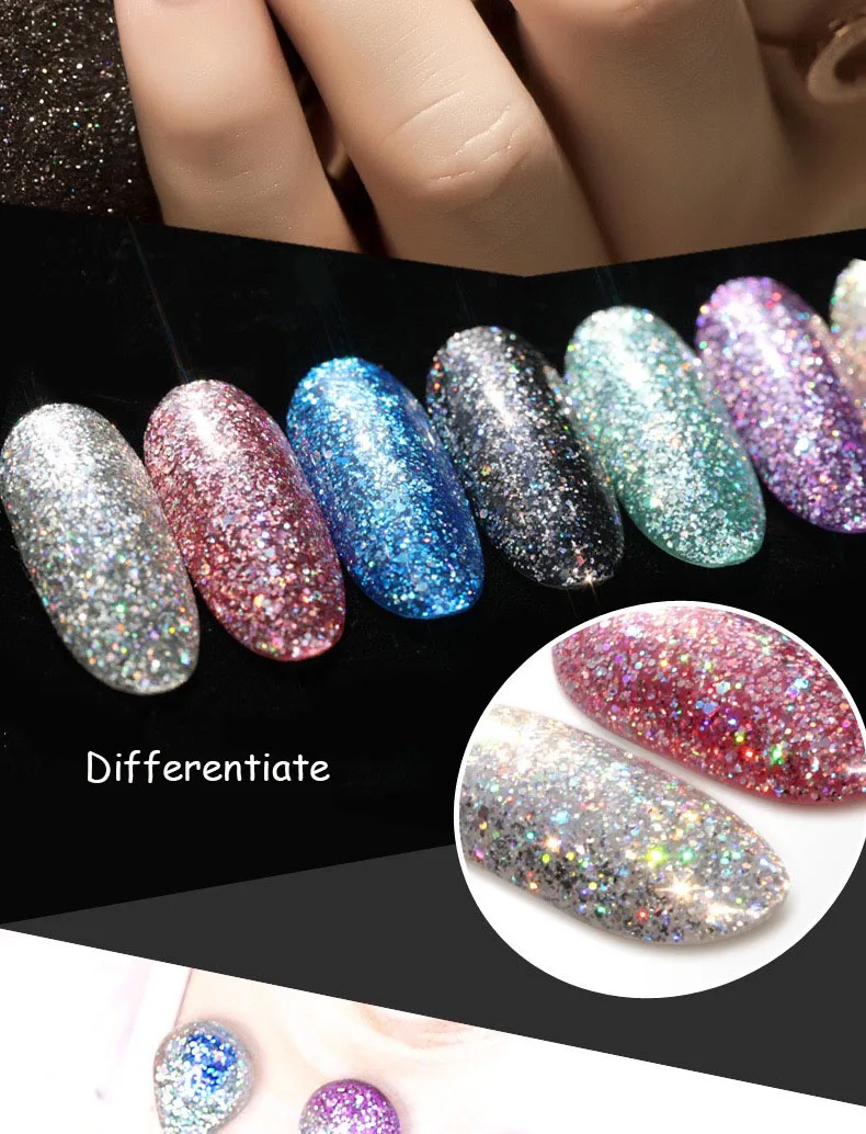 Goya лак для ногтей клей блестки резинки Звездные реки градиент фототерапия