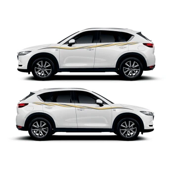 White car Мир Datong кузова двери боковой Декор Стикеры для Mazda CX-5 виниловая наклейка авто линия талии полосы - Название цвета: White car