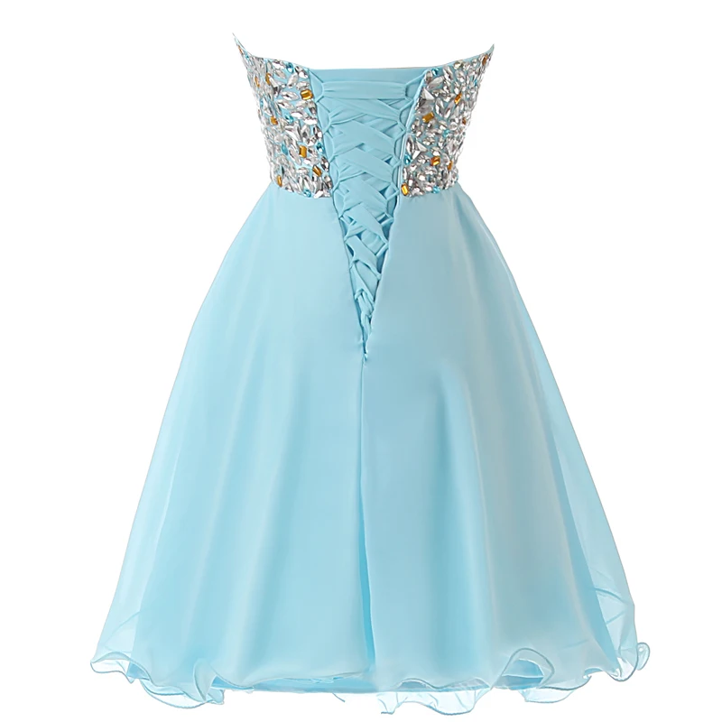 Милое короткое платье для встречи выпускников 18 кристаллов недорого милое