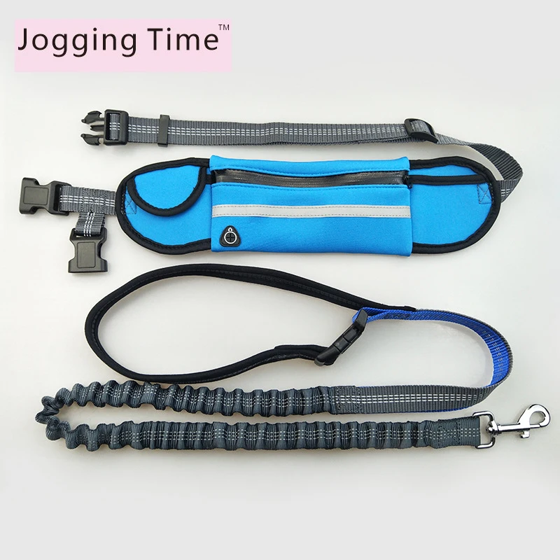 

Hands Free Pet Dogs Running Jogging Padded Waist Belt Reflective Strip Elastic Leash Perfect Walking Training Dog Leash Set
