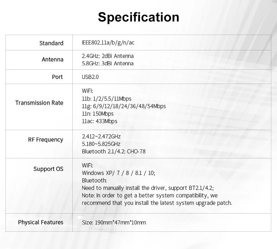 5 ГГц AC600 AC беспроводной usb Wifi адаптер двухдиапазонная антенна 600 м Bluetooth 4,2 ПК Компьютерная сетевая карта WPS wifi приемник излучатель