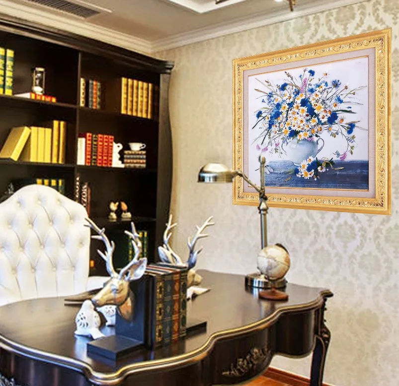 Набор для рукоделия набор из ленты и вышивки крестом элегантная ваза цветы