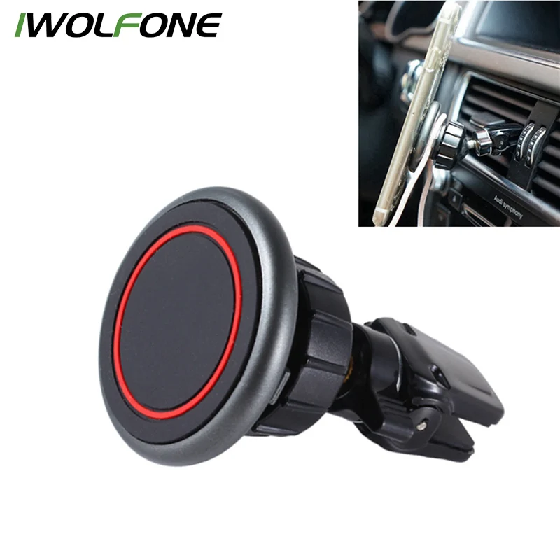 IWOLFON 2018 Car Phone Holder Magnetic Air Vent Mount Mobile Smartphone Stand Magnet Support Cell Cellphone Telephone Tablet GPS | Мобильные
