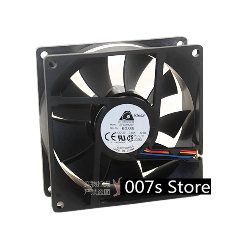 Радиатор охлаждения Вентилятор Для DELTA EFC0912BF 9032 9 см ШИМ DC 12V 0.60A 4Pin для DELL D8YJP A00