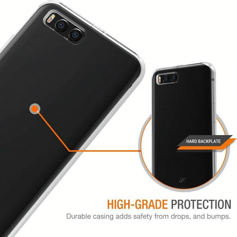 Чехол для Xiaomi Mi Note 3 термополиуретановый Силиконовый прочный прозрачный