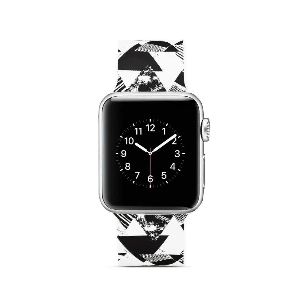 Граффити стиль силиконовый мягкий ремешок для Apple Watch 1 2 3 4 5 ремешок 38 мм 40 мм 42 мм 44 мм ремешок SmartWatch спортивный силиконовый наручный браслет