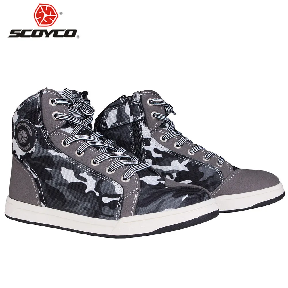 Camo SCOYCO City/мотоциклетные ботинки; байкерские мотоциклетные ботинки; мужские мотоциклетные ботинки; Botas; обувь для верховой езды; гоночные мужские ботинки - Цвет: Camo