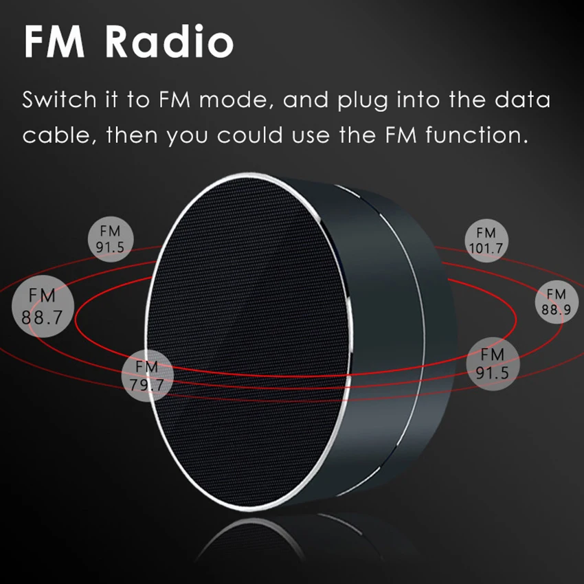 Aimitek A11 металлический bluetooth-динамик беспроводной портативный сабвуфер Super Bass FM Raido