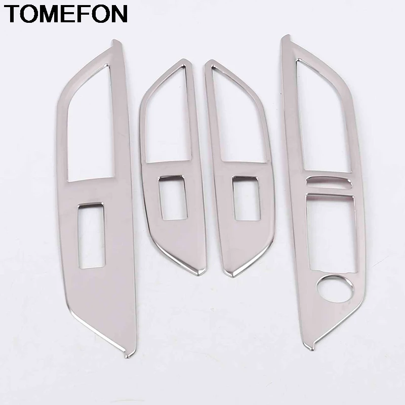 TOMEFON For Peugeot 3008 GT 2017 2018 LHD Door Window Glass Panel Armrest Lift Switch Button Cover Trim Interior Accessories SS |