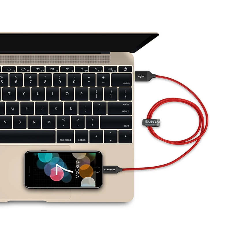USB кабель для iPhone 8 Plus 7 Suntaiho позолоченный Fever нейлон быстрая зарядка дата lighttig X