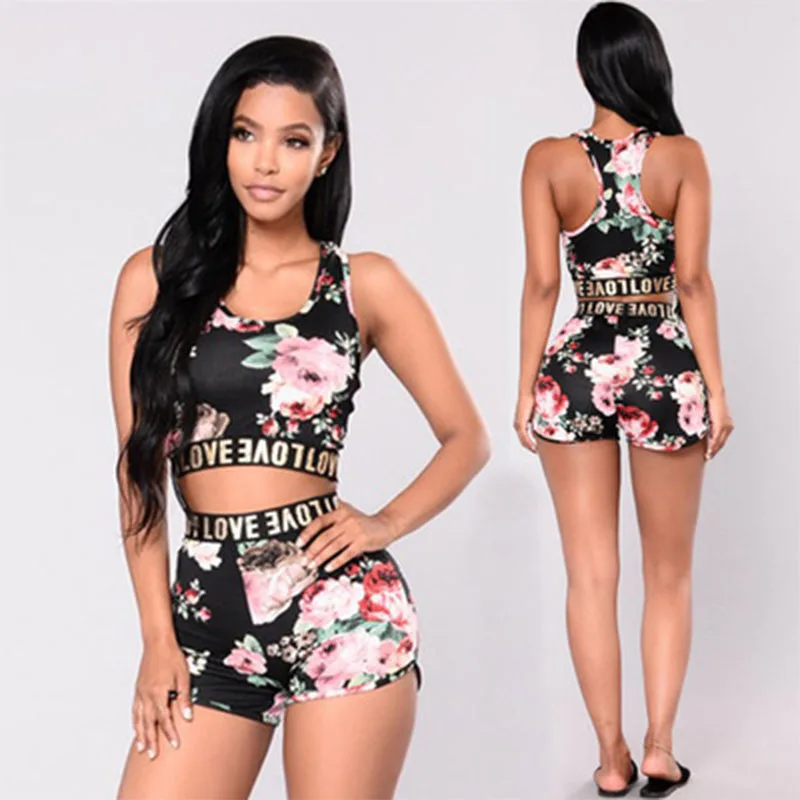 Лето 2019 г. Новые женские спортивные наборы для ухода за кожей с модным принтом 2