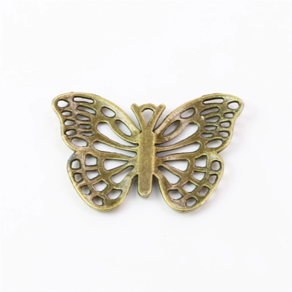 Pack of 8 Vintage Bronze Metal Alloy Hollowed Butterfly Charms Necklaces Pendants DIY Jewelry Making Accessories 41x29 MM | Украшения и
