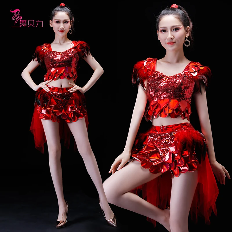 Новый современный танцевальный джазовый костюм для барабанных упражнений