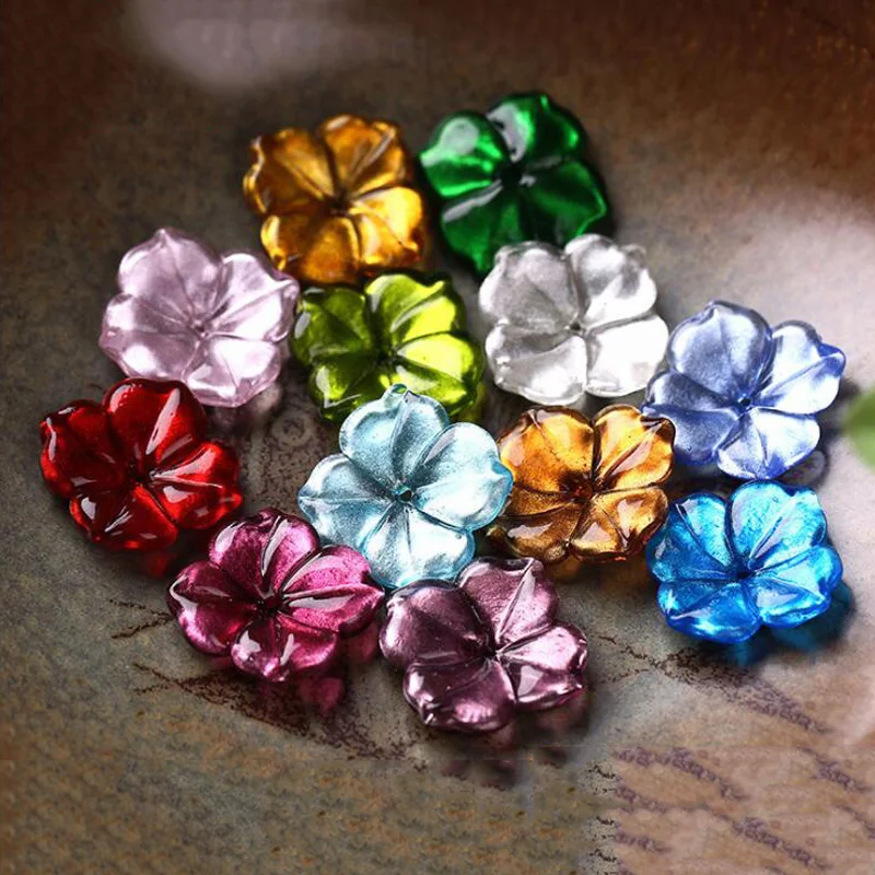 

25 мм ручной работы DIY Чешский Венецианский аксессуары серебряный цвет фольга клевер цветок шармы цветные для волос шпилька для волос