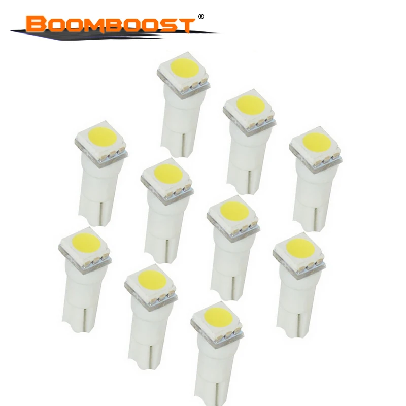Новое поступление 10 шт./лот лампа для салона автомобиля T5 1SMD 5050 t5 светодиодная
