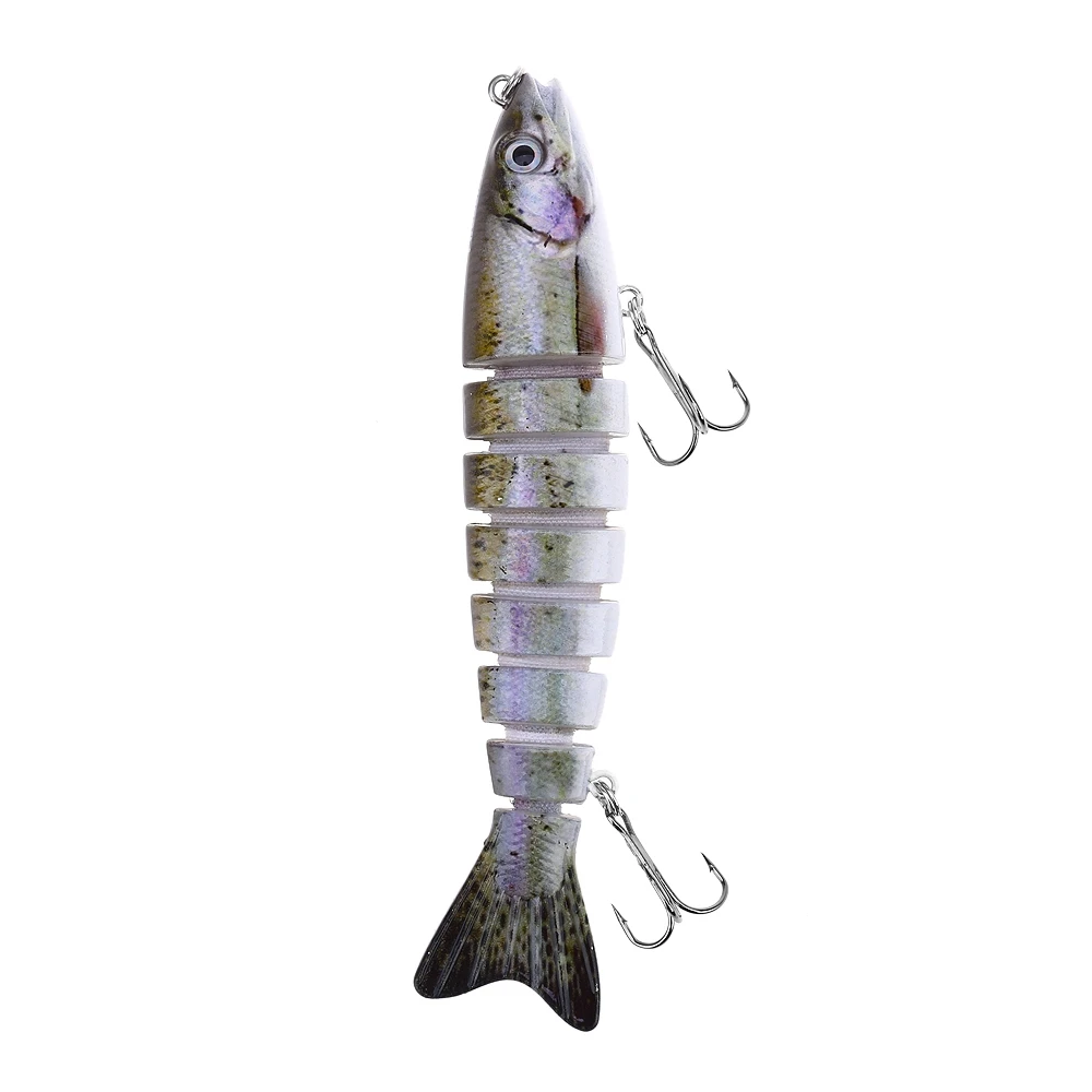 8 сочлененных секций приманки Swimbait Жесткий Рыбалка живца снасти крюк|Наживки для