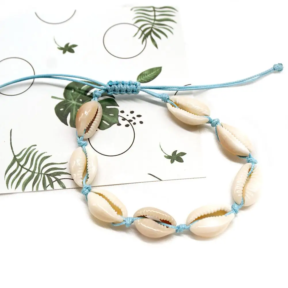 

Women Cowrie Shell Charm Handmade Woven Ankle Anklet Beach Jewelry Gift New