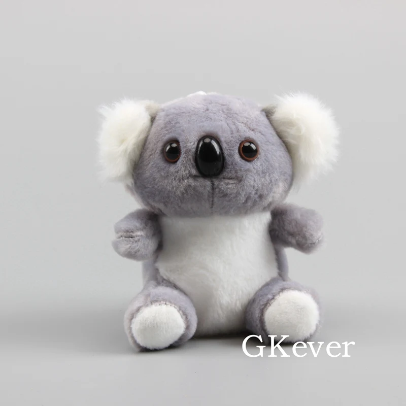 Gray Koala Реальная жизнь животные желтый тигр серая коала панда плюшевые брелки милые мягкие игрушки мягкие куклы 13 см - Цвет: Gray Koala
