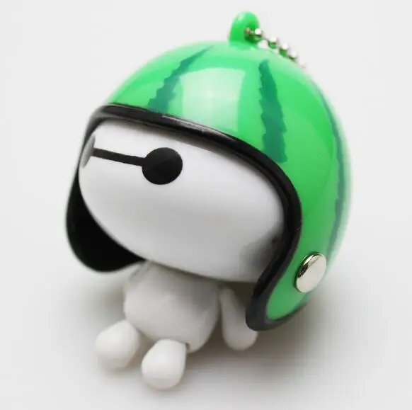 Забавными персонажами из мультфильма Baymax с мотоциклетный шлем брелок дети