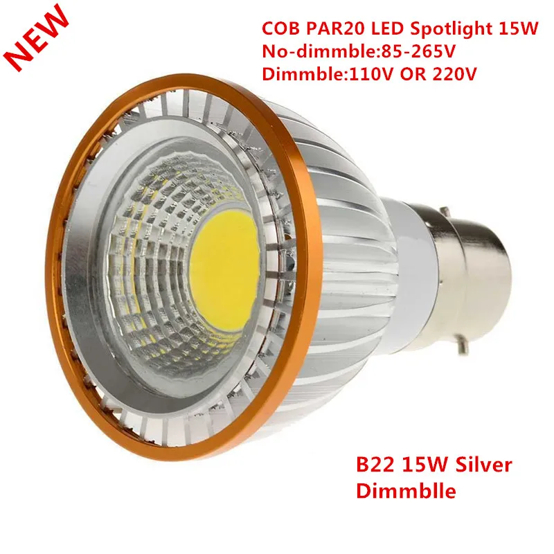 1 шт. новый LED PAR20 COB B22 Dimmable par20 Светодиодная точечная лампа теплый белый/холодный