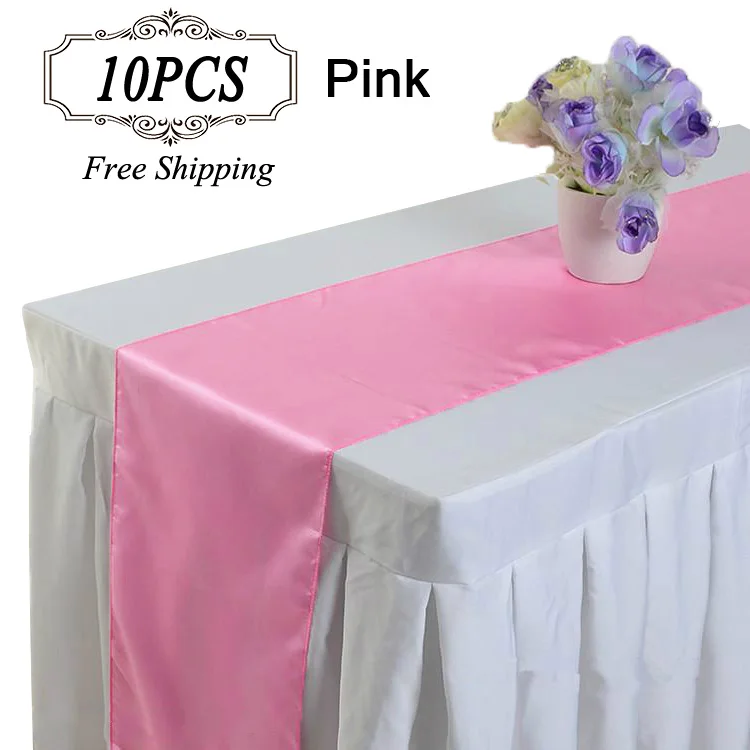 Атласные бегунки для свадьбы винтажный домашний декор 10 шт./лот атласная