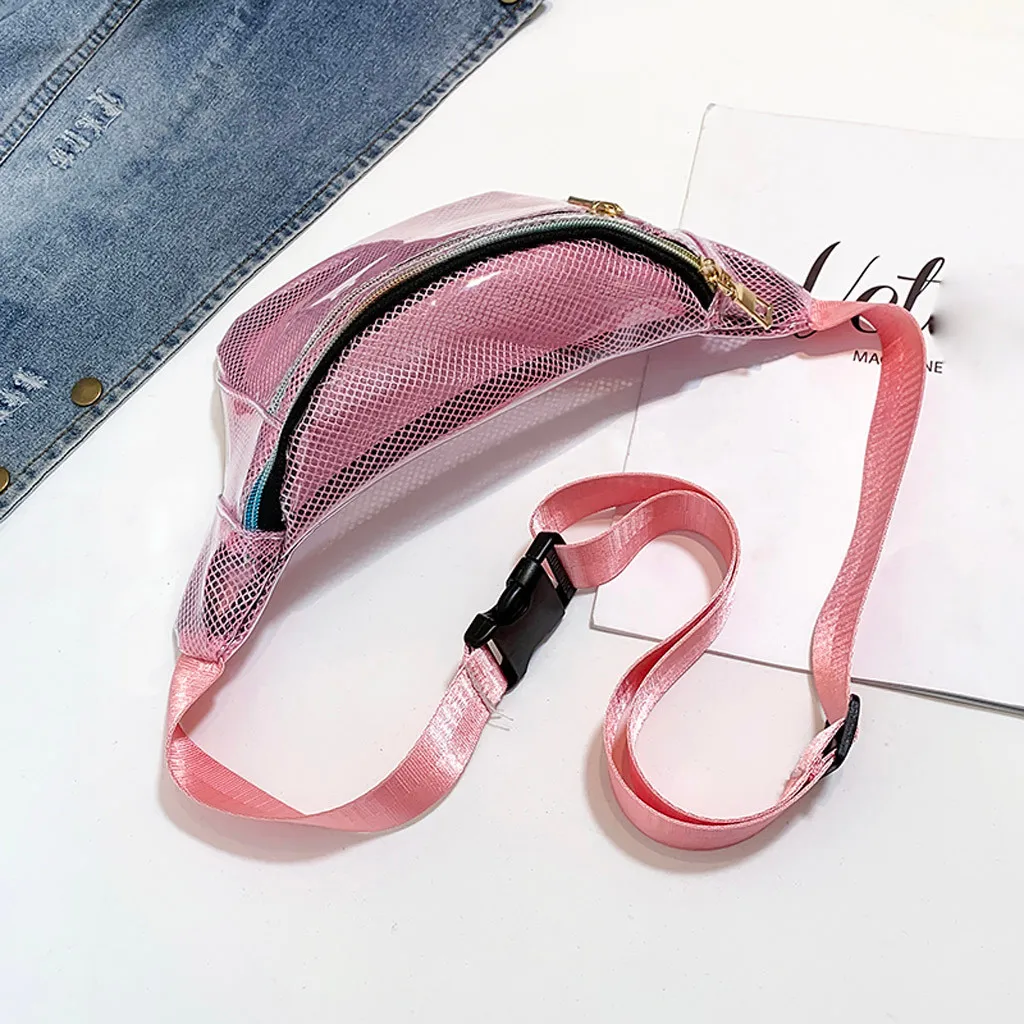 Женская Мужская сумка с прозрачными сетчатыми карманами banano de cintura fanny packs