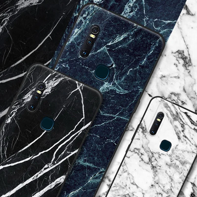 Чехол S1 с рисунком под дерево и камень для vivo V1831A Мягкая силиконовая задняя