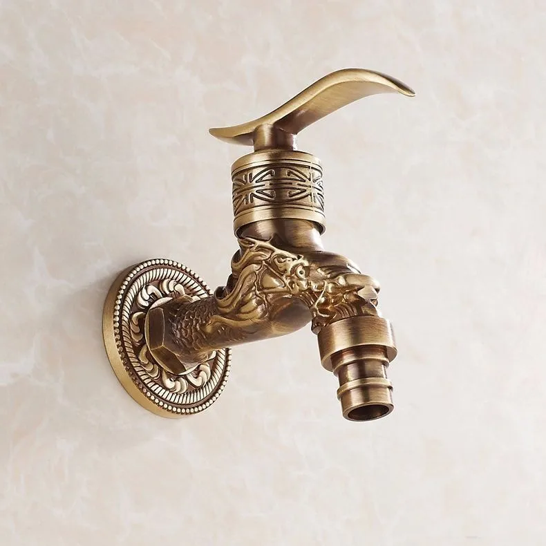 Бесплатная доставка Новый дизайн дракон Античная стиральная машина кран с одной