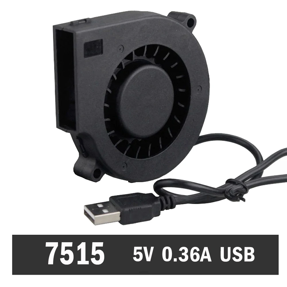 100 шт./лот Gdstime DC 5 в USB 75 мм 75x15 7515s бесщеточный вентилятор постоянный ток Вентилятор