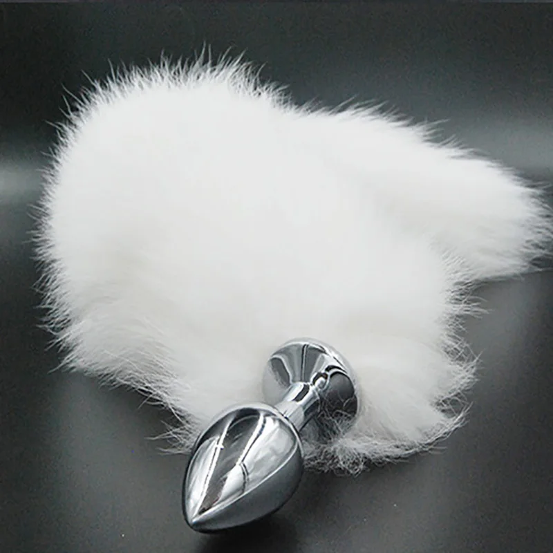 New Funny Adult Love Fox Tail Butt Anal Plug Sexy Romance Stainless steel butt plug anal fox tail cosplay sex toys | Красота и