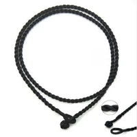 10pcs 23mm blackred 50cm silk cord twist thread necklace fit european charms beadspendant jewelry accessories