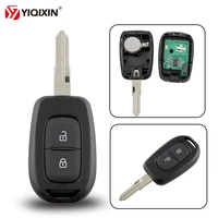 yiqixin 2 button remote key 433mhz 4a pcf7961m hitag aes chip for renault sandero megane dacia logan lodgy dokker duster 2016