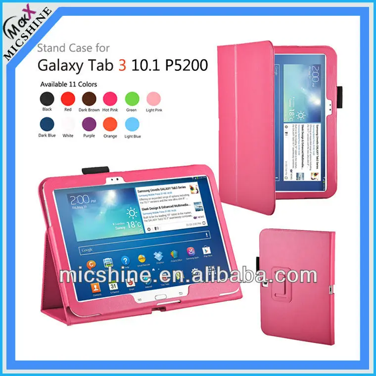 Gligle Stand leather case for Samsung Galaxy Tab 3 10.1 P5200/P5210 3G and wifi Edition cover 100pcs/lot | Компьютеры и офис