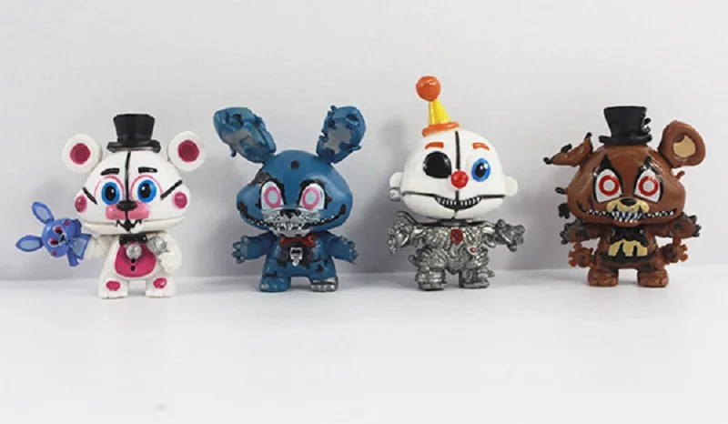 Новинка FNAF Freddy мини-фигурка Nendoroid 5-6 см ПВХ Five Nights At Freddys Foxy Freddy Chica Аниме фигурки Свободные игрушки 8 компл