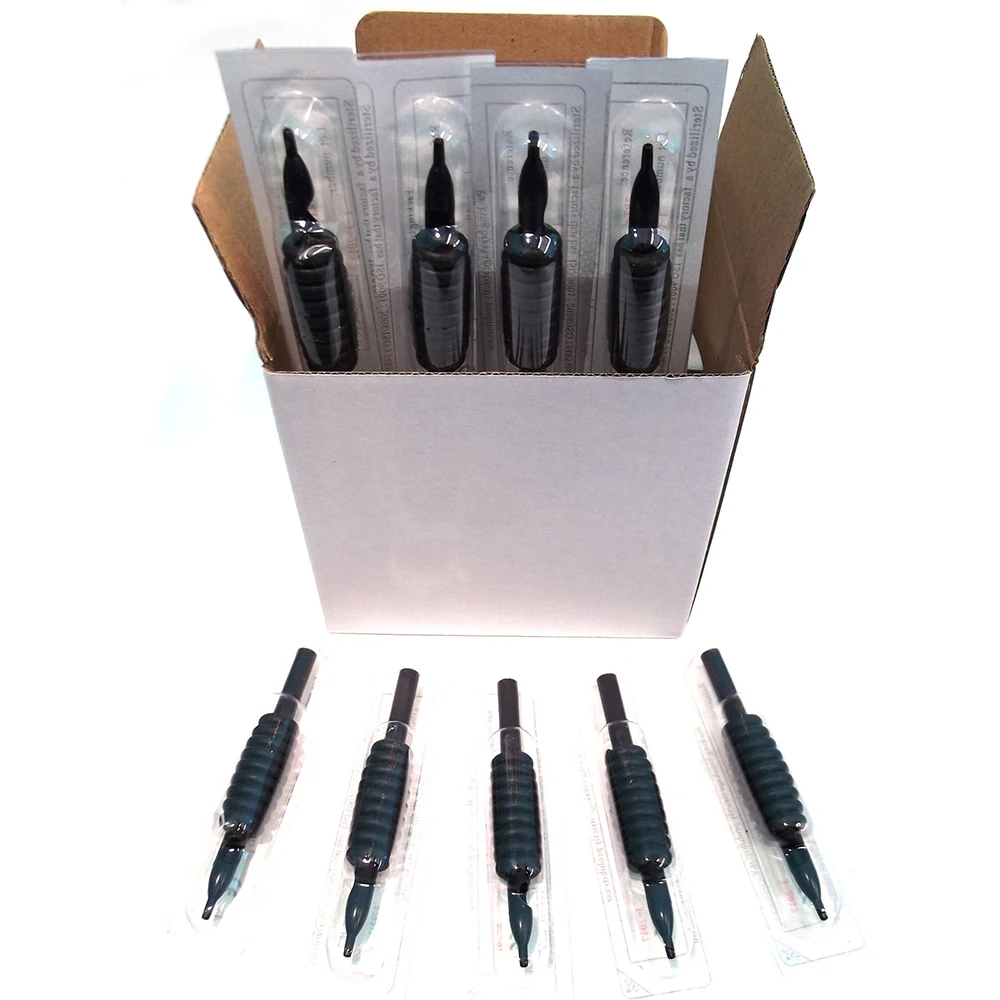 5PCS Useful Sterile Disposable Black Tattoo Tube Grips For Machine Kit Set Supply for Wholesale |