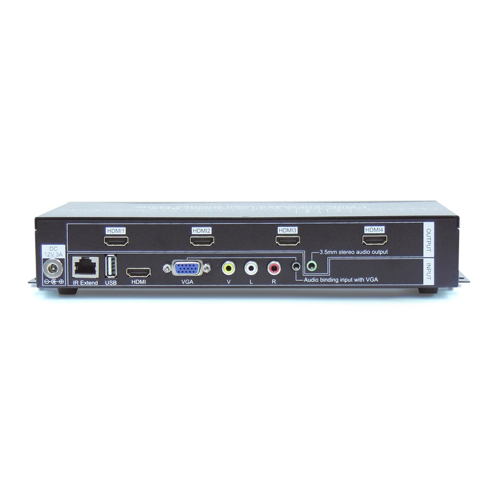 4 канала 1080P спортивная мини-видеокамера на настенный контроллер 2x2 1x2 1x3 HDMI край