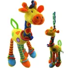 Плюшевый Детский развивающий мягкий жираф, животные, погремушки, ручные игрушки, горячая Распродажа со скидкой 50%