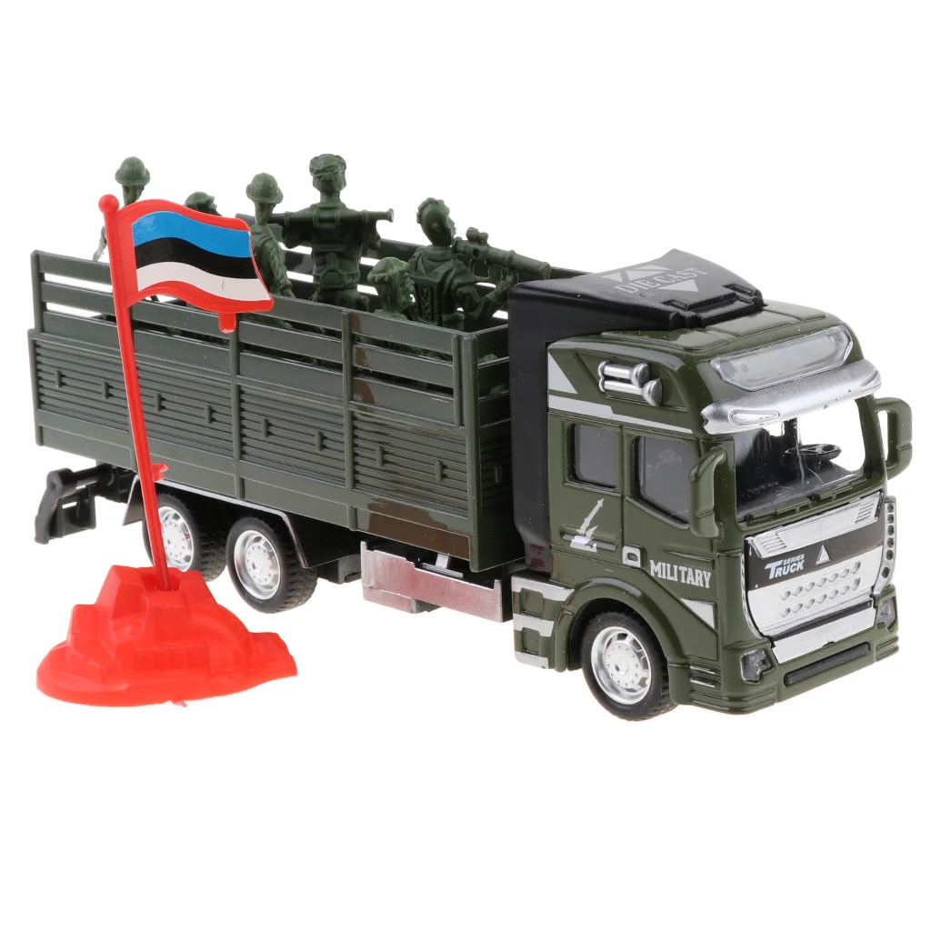 Модель игрушечного автомобиля MagiDeal 1/48 литой Сплав военный автомобиль модель