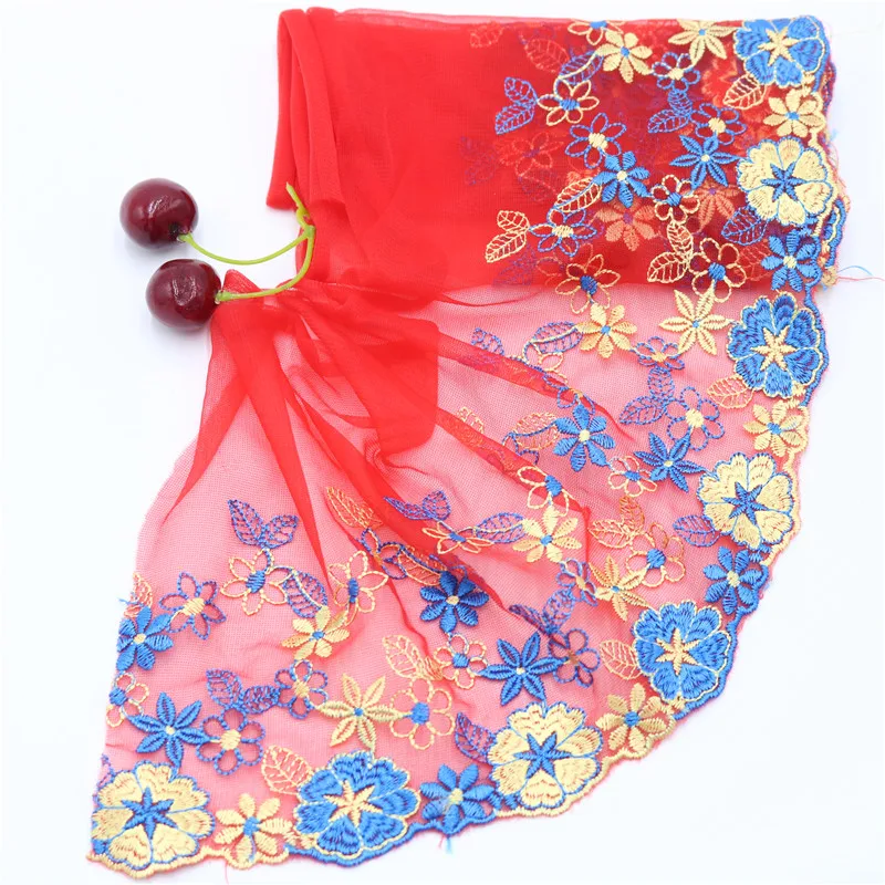 Яркая эластичная кружевная ткань растягивающаяся размером 18 20 см стрейч для