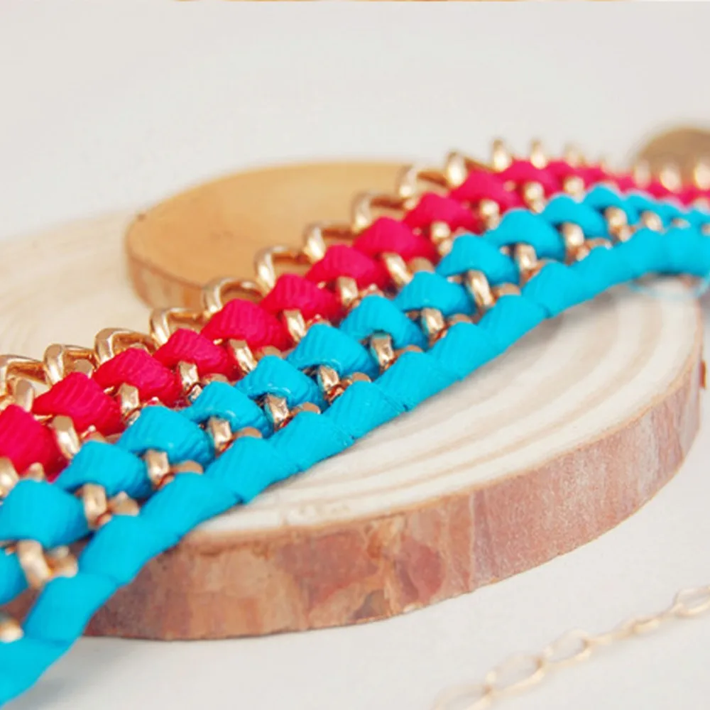 New Fashion Big Woven Long Tassels Choker Necklace Vintage Ox Horn wafer Maxi Statement Women Jewelry #277147 | Украшения и