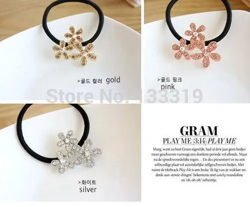 2021 Горячие корейские ювелирные изделия оптом кристалл три цветка головка цветок