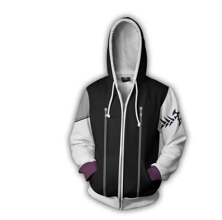 2018 Anime 3D Print Fairy Tail Gray Fullbuster Natsu Cosplay Hoodies Unisex Sweatshirts Casual Zipper hooded Jacket clothing | Мужская